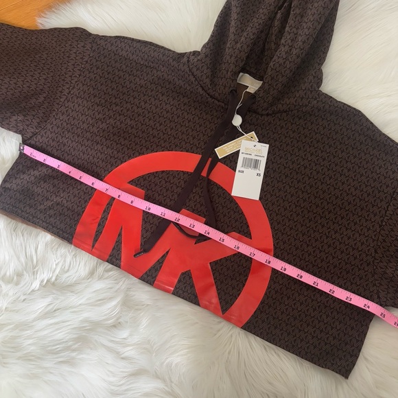 Michael Kors Mini Cropped Logo Hoodie - Picture 3 of 7
